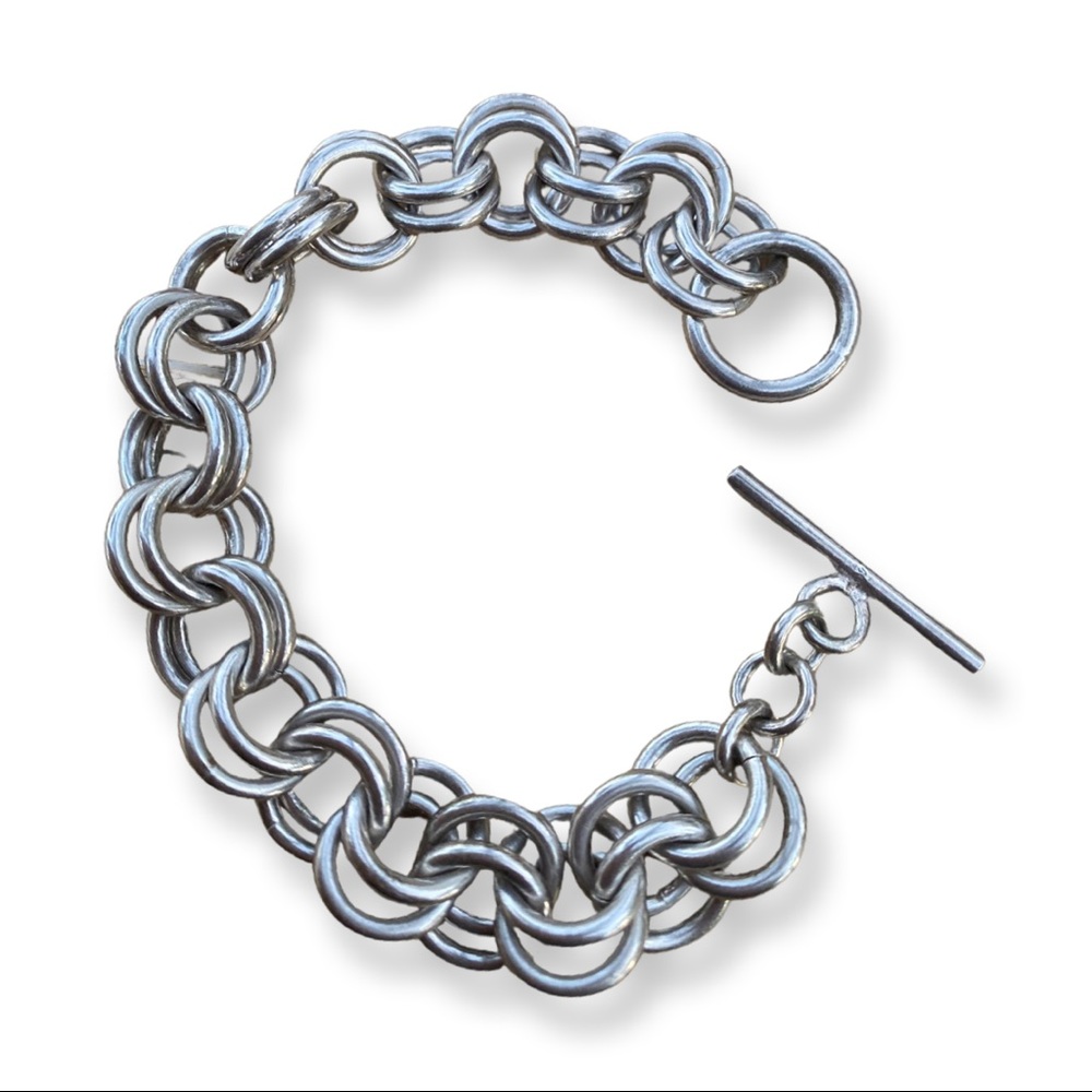 Sterling Silver Double Link Sterling Sterling Bracelet.